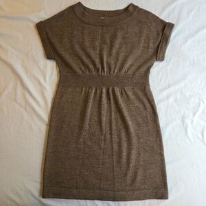 Ann Taylor Loft Brown Wool Blend Sweater Dress - flawed